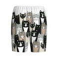 thumbnail image 4 of Rocae Colors Cats for Men's Soft Sleep Pajama Shorts, Waistband and Pockets, 4 of 9
