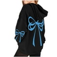 thumbnail image 4 of Sudadera con capucha para niña, con estampado de color, manga larga, informal, deportiva, con capucha, manga larga, sudadera con capucha, top con inserciones en los hombros, blusa de poliéster para ni, 4 of 7