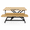 Black+Natural, variant on 32 Inch Desk Converter, Height Adjustable Sit to Stand Riser, Dual Monitor and Laptop Workstation with Wide Keyboard Tray, Walnut