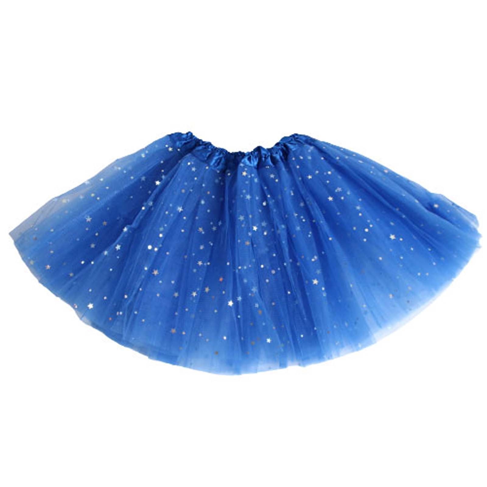 skpabo Girls Tutu Skirts 3 Layers Tulle Tutu Skirt Tutu Sequin Star Ballet Dance Skirt Princess