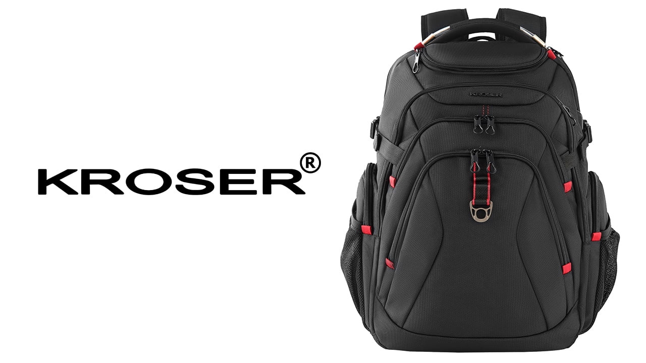 KROSER 17” Travel Backpack School Bag Water-Repellent with RFID Pocket