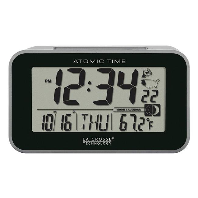 Atomic Digital Alarm Clock, Black