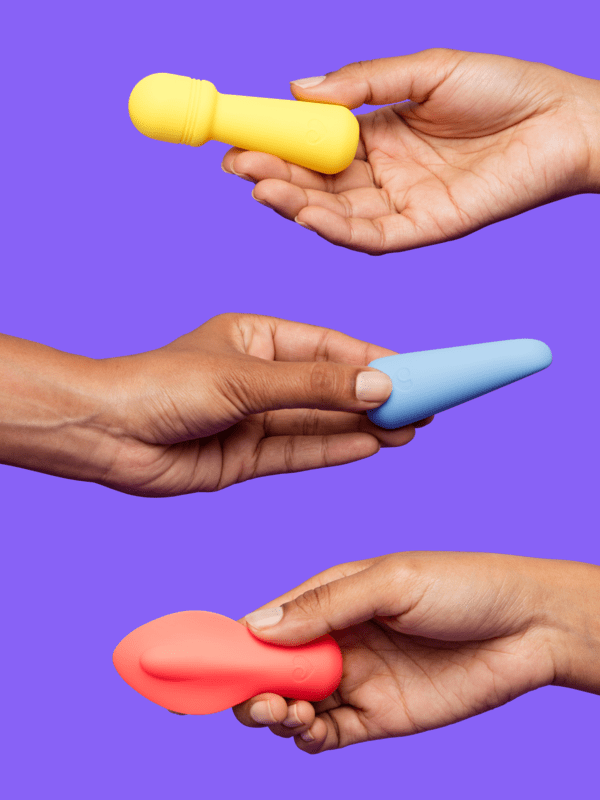 Lovehoney Mon Ami Mini Vibrating Massagers, Yellow, Coral, and Blue