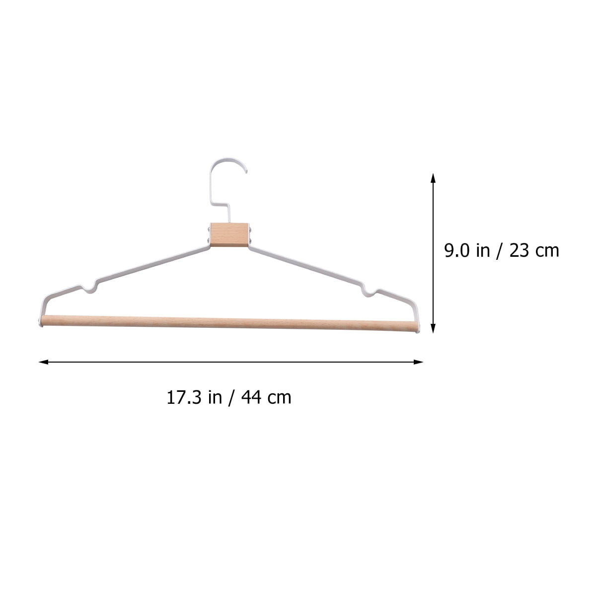SWETRACE Metal Hanger Wood White 5Pcs