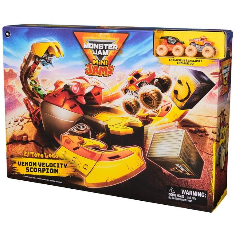 Monster Jam, El Toro Loco Venom Velocity Scorpion Playset, for