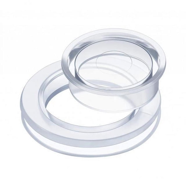 Juego De 3 Tapones Y Tapas Para Anillos Con Orificios Para Sombrilla Para Mesa De Patio, 2 Pulgadas, Transparente