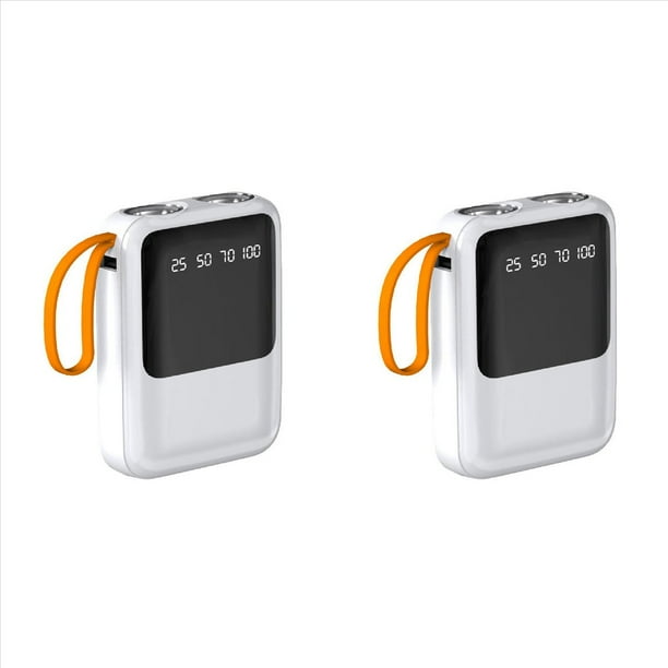 2X Caja de Banco de Energía 3X18650 4 en 1 Caja de Almacenamiento de Carga de Batería DIY Caja USB Tipo C con Linterna para Cargar Teléfonos Móviles,B