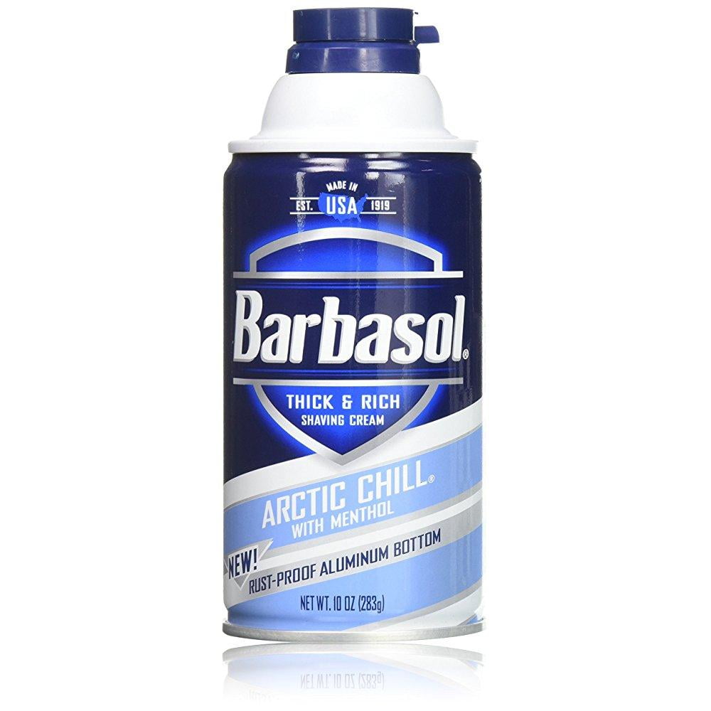 barbasol arctic chill with menthol thick and rich shaving cream for men