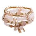 thumbnail image 6 of 4Pcs Bohemia Stackable Beaded Bracelets Set - Multilayer Stretch Stone Gold Beaded Bracelets for Women Men, Summer Beach Boho Vacation Jewelry Gifts, 6 of 7