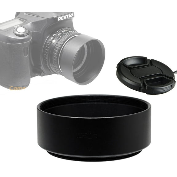 58mm Lens Hood, 58 mm Hood, Fotasy Metal 58 mm Hood Shade, 58mm Lens Hood for Canon Fuji Leica Leitz Nikon Olympus Panasonic Pentax Sony Lens, 58mm Screw-in Lens Hood