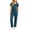 A Dark Blue, variant on Lounge Set Summer Casual Oversized Shirts Women's Summer V-Neck Color Blocked Pocket Top Drawstring Pants Protective Suit Set Army Green Xl