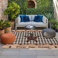 thumbnail image 2 of Texas Star Plaid Outdoor Rug for Patio/Deck/Porch, Non-Slip Large Area Rug 5 x 8 Ft, Farmhouse Black Brown Texas Vintage Indoor Outdoor Rugs Washable Area Rugs, Reversible Camping Rug Carpet Runner, 2 of 8
