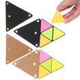 thumbnail image 4 of Miangastore 4 Sets Of Triangle Sticky Notepad: Pet Waterproof Memo Pads Students Stationery- Colorful Tearable Note Pads For Office School Study, 4 of 8