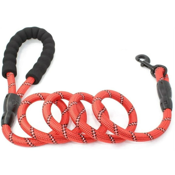 Doggy Tales Braided Rope Leash Red