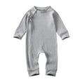 thumbnail image 1 of Kiapeise Newborn Baby Boy Girl Jumpsuits Long Sleeve Rompers, 1 of 10