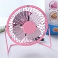 thumbnail image 5 of 4'' Mini Desk Fan, Happon Portable 360 Degree Rotating Mini USB Table Desktop Personal Fan - Pink, 5 of 8