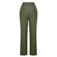 thumbnail image 6 of biudgviw Linen Pants for Women Elastic Waisted Straight Leg Casual Pants Lightweight Travel Ankle Length Cropped Trousers with Pockets, 6 of 7