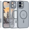 thumbnail image 1 of UTAH-iPhone 16 Plus Case with MagSafe, Phone Case iPhone 16 Plus Magnetic Slim Thin Translucent Matte Back Shockproof Anti-Yellow Protective Cover Case for iPhone 16 Plus Hell Gray, 1 of 4