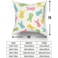 thumbnail image 6 of Spring Easter Pillow Covers 18x18 Set of 2 Easter Colorful Bunny Rabbit Holiday Decorative Throw Pillows Easter Decorations Pillowcase Cotton Square Cushion Cover Decor for Home Couch Bed Soft, 6 of 6