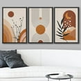 thumbnail image 2 of wall26 Framed Canvas Print Wall Art Set Mid-Century Geometric Forest Plant Planets Nature Abstract Illustrations Modern Art Bohemian Decorative for Living Room, Bedroom, Office - 24"x36"x3 Black, 2 of 5