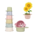 thumbnail image 4 of Up Cups Toys, Multi Colored ABS Baby Building Cups Toys Nesting Bath Toys Gift  For Daily Playing, 4 of 8
