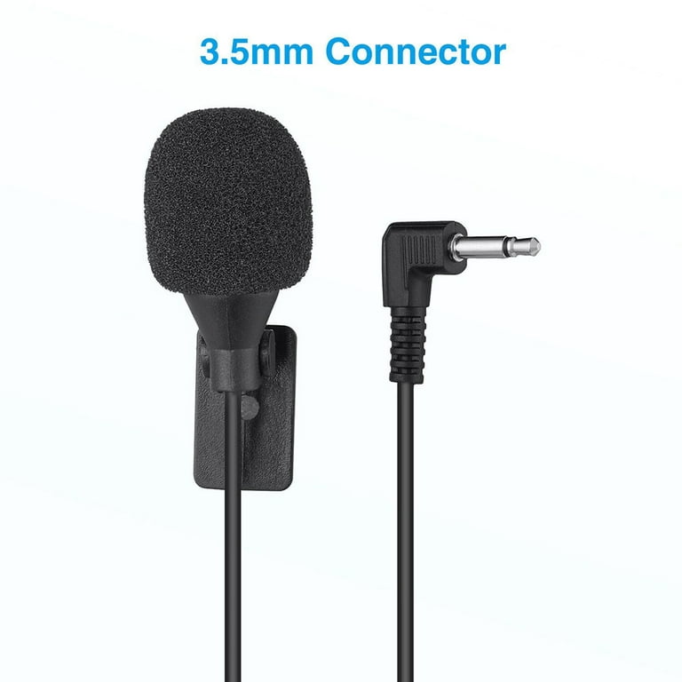 Ponskoy Microphone Portable pour autoradio, Micro Externe 3,5 mm pour  Lecteur DVD stéréo de Voiture GPS Navigation PC Ordinateur Portable avec  câble