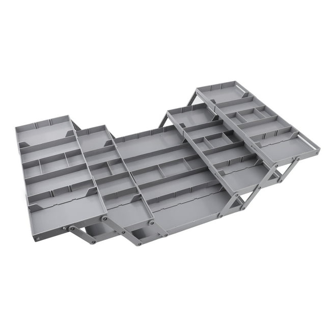 Organizador De Cajones, Organizador De Escritorio Expandible, Bandeja De Almacenamiento Plegable De Varios Niveles, Caja Organizadora De Mesa De Doble Para Joyas, Cosméticos