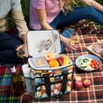 thumbnail image 5 of FORMRS Insulated Cooler Bag 24 Cans Capacity Soft Leakproof Lunch Box with Side Pockets, Yellow Checkered Daisy, 5 of 7