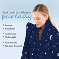 thumbnail image 6 of Paready Stars Moon Blanket Soft Flannel Fleece Throw Blanket Cozy Blue Starry Night Blanket for Boys Girls Kids Comfortable Constellation Blanket for Sofa Living Room Travel Camping Couch (50"x60"), 6 of 8