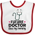 thumbnail image 3 of Inktastic Future Doctor Like My Mommy Girls Baby Bib, 3 of 4