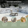 thumbnail image 5 of WestinTrends Highland 4-Piece Outdoor Patio HDPE Adirondack Chairs With Ottomans and Cup Holder Set, Weathered Wood, 5 of 14