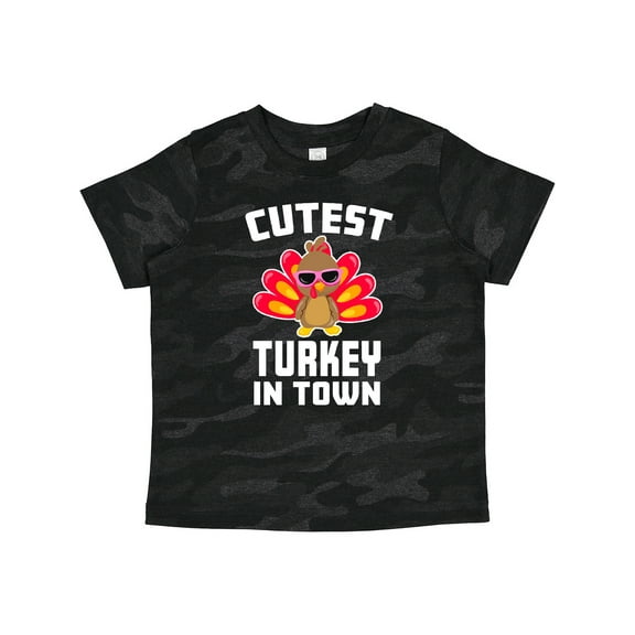 Inktastic Thanksgiving Cutest Turkey in Town Boys or Girls Toddler T-Shirt
