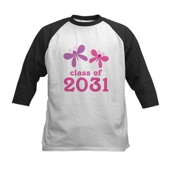 CafePress - Class Of 2031 Graduation Baseball Jersey - Kids Cotton Baseball Jersey, 3/4 Sleeve Shirt