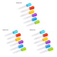 thumbnail image 4 of Injueey Color aleatorio niños pequeños cuentagotas lavable silicona portátil infantil cuentagotas dispensador pipeta herramienta viaje 6 uds Type1 NO1, 4 of 6