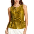 Ashirexll Womens Casual Tops Spring and Summer Round Neck Pleated ...