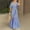 Blue, variant on A Line Summer Dresses for Women 2026 Long Short Sleeve Striped Shirt Dress Button Down Collared with Tie Belt Loose Fit Dresses