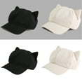 thumbnail image 2 of Girl Cats Ear Baseball Hat Berets Hat Eye Catching Travel Gathering Visors Hat for Cycling Hiking Sun Hat, 2 of 8