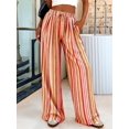 thumbnail image 4 of Womens Pants Elastic Waist Light-Weight Palazzo Pants for Women Casual Lounge Wide Leg Pants Woman Colorful - Orange XL, 4 of 9