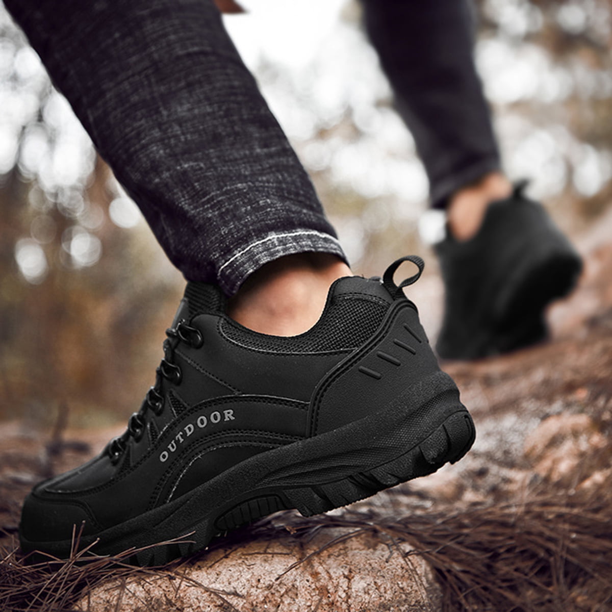 AUXDIQ Hiking Shoes Mens Waterproof Mountain Trekking Shoes Men Breathable Walking Shoes Outdoor Sports Running Camping Climbing
