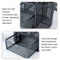 thumbnail image 3 of Transemion Compact Storage Box - Exquisite Craft Transparent High Organization Functions Pen Holder Pencil Pen Silver 1Set, 3 of 6