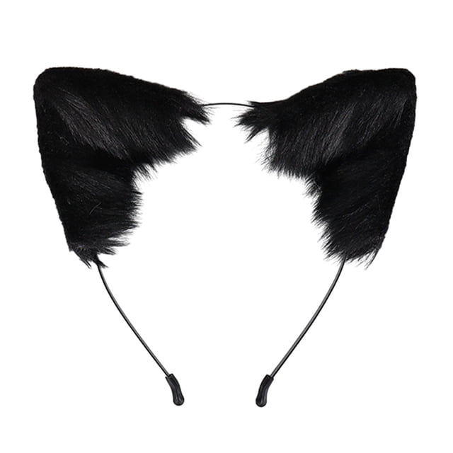 CSChome Hair Hoop Handmade Simulation Fox Ears Hair Band Movable Ears Hair Hoop Plush Ear Headband Headdress Props