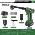 thumbnail image 3 of Cordless Power Pressure Washer 1.2GPM, Portable Washer with 2PCS 3000 mAh Battery, 6-in-1 Nozzle, Foam Pot, 16.4Ft Water Pipe for Outdoor Cleaning and Watering, 3 of 7