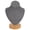 Gray, variant on Solid Wood Necklace Holder Stand Minimalist Gray Flannel Pendant Display Bust Bracket Jewelry Organizer Rack for Storefront Showcases Countertop Exhibition Retail Boutique, Gray