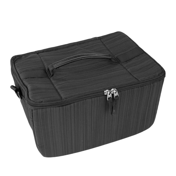 Bolsa de cámara portátil conveniente grande impermeable duradero a prueba de golpes bolso de nailon Negro Vertical perfke Funda de cámara
