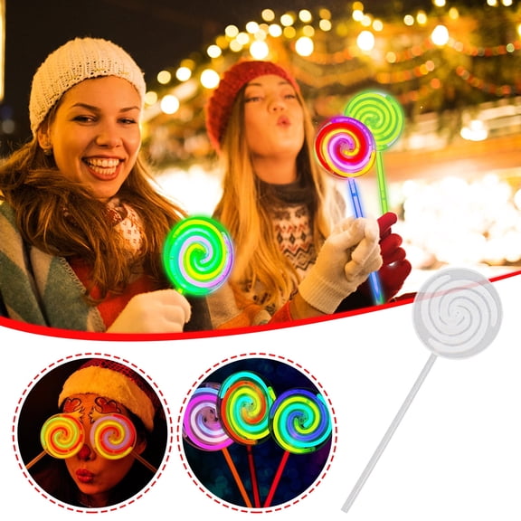Glowing Lollipop Light Sticks Fluorescent Party Favors For Kids Adults Luminous Led Candy Shaped Toys For Night Events Concerts Birthday Party Supplies 5Ml