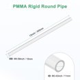 thumbnail image 3 of Tubo de acrílico rígido claro de 1 paquete, 11 mm [0.43"] ID x 15 mm [0.59"] OD tubo redondo de plástico para sistema de refrigeración de agua / lámparas / fuentes / acuarios [305 mm / 12 IN], 3 of 7