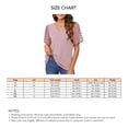 thumbnail image 5 of Camisa de manga corta acampanada con cuello en V para mujer, Top informal de verano para ocio, oficina y escuela, 5 of 5