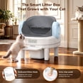 thumbnail image 4 of PalNests Self Cleaning Litter Box, Smart Automatic Cat Litter Box with WiFi App Control, 2.2-17.6 lbs, Blue, 4 of 9