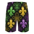 thumbnail image 6 of Disketp Men'S Swim Trunks Hawaiian Breathable Surf Beach Swimsuits Mesh Lining Beach Shorts With Pockets-Mardi Gras1, 6 of 9