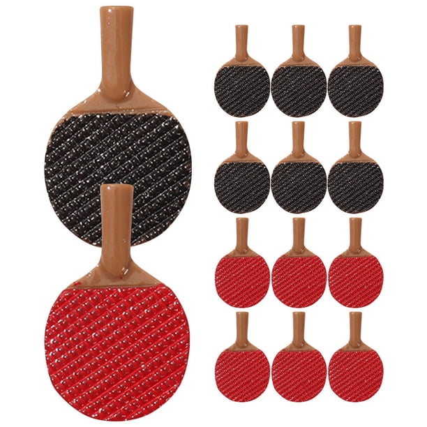 KAKOWELY 20 mini raquetas de tenis de mesa de simulación, adorables raquetas de tenis de mesa